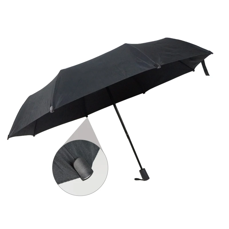 folding coated pocket umbrella with case plastic case (1600196998387)