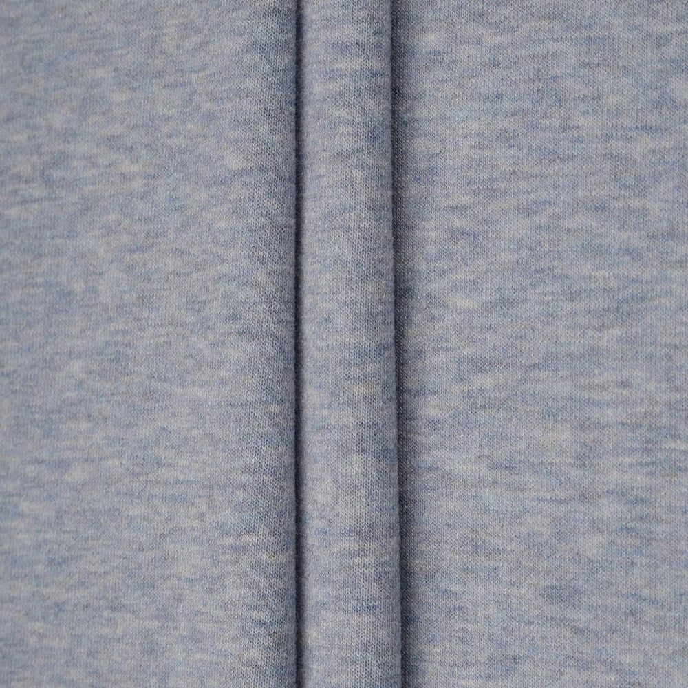 
Melange Cotton Spandex French Terry Fabric Knitted Polar Fleece Fabric 