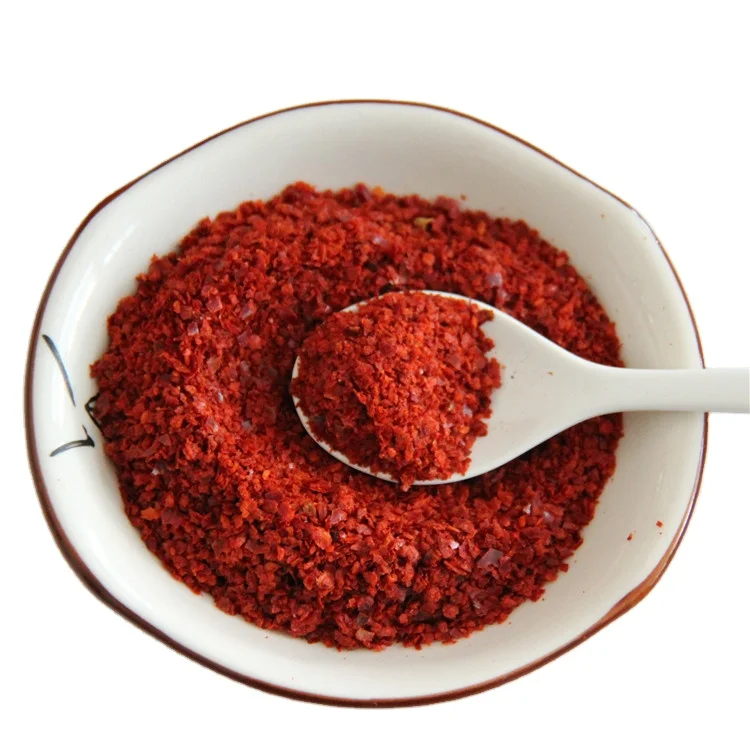 
well dried chili crushed and sweet paprika flakes with no spent 
