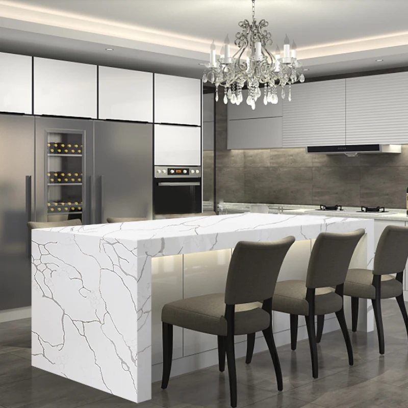 Шаньдун Huifeng Китай цена Calacatta сборная белая Calcatta искусственная плита камень кварцевый столешницы для