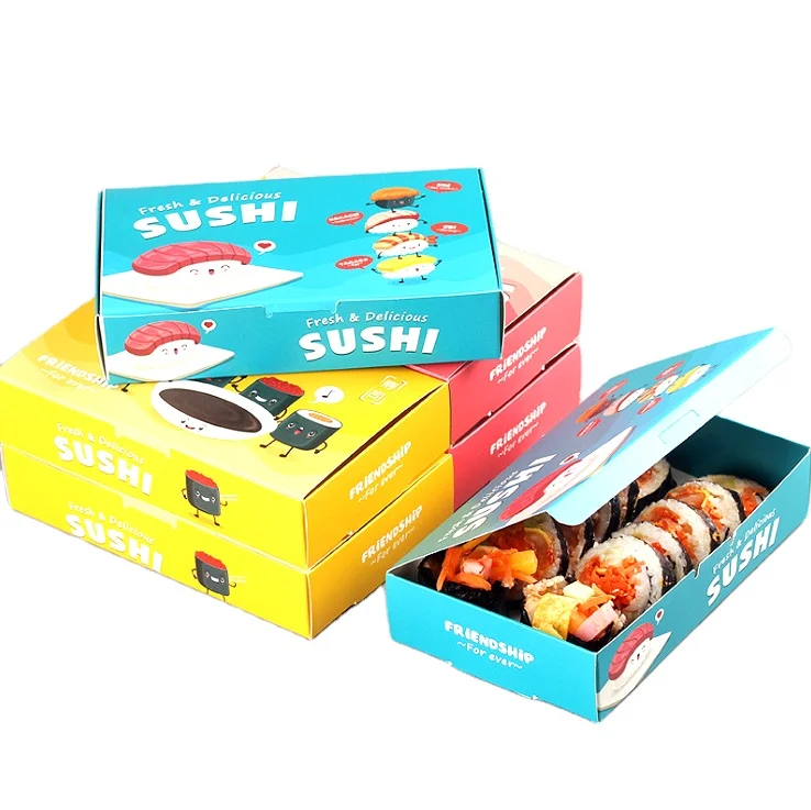 New takeout wrapping sushi boxes