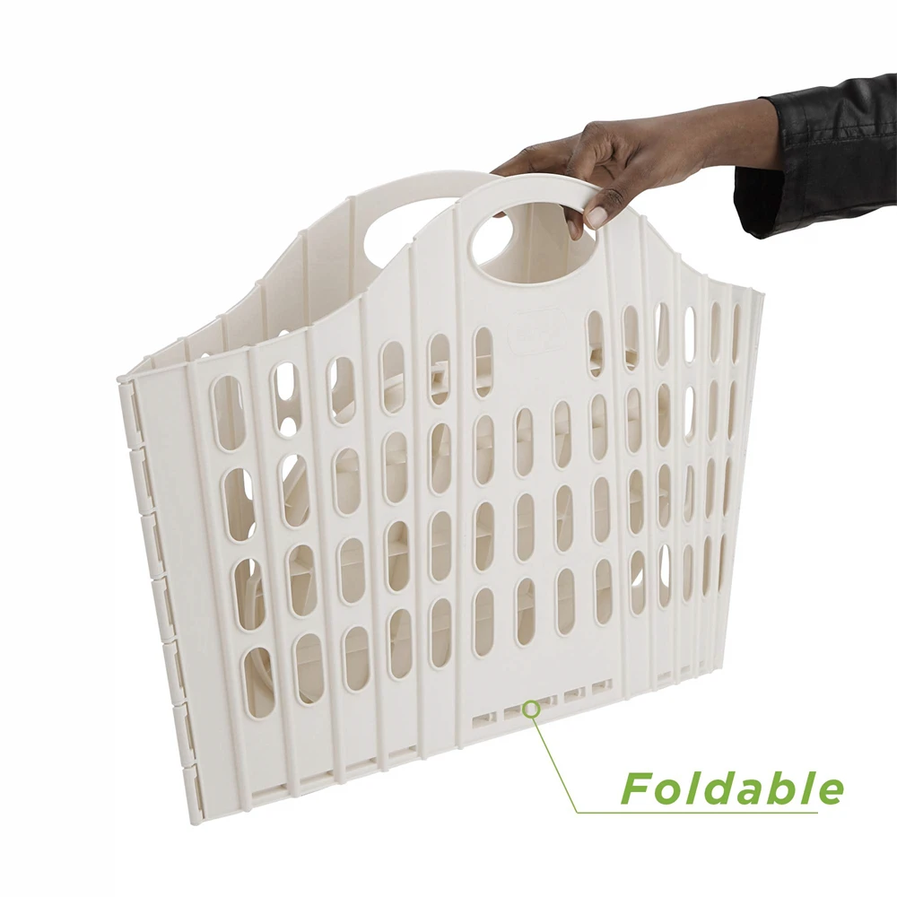 Foldable Storage Basket Laundry Folding Basket for Bathroom Hanging Laundry Basket Organizer