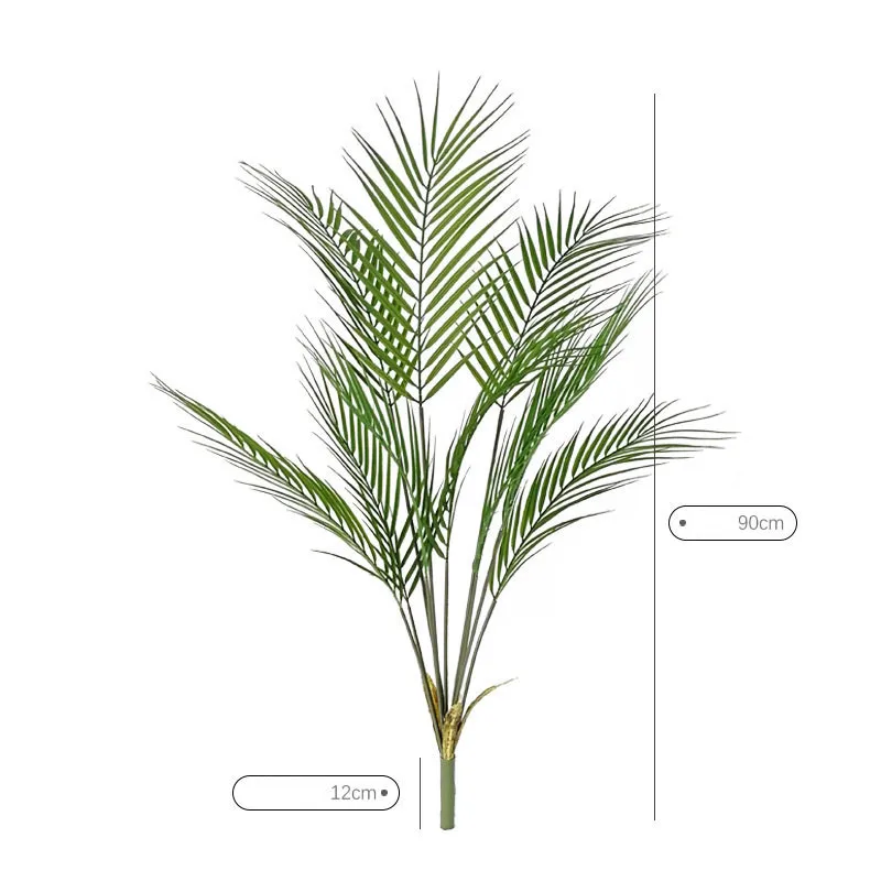 New Style Simulation Plants Palm Leaves Green Plants Decoration Iron Leaves Plant Wall Materials Wedding Decoration