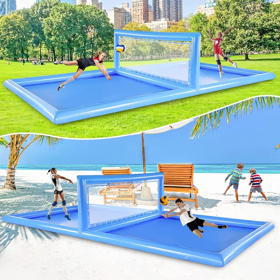 Customized Blow-Up Inflatable Water Volleyball Court Giant Portable Inflatable Volleyball Pool Court