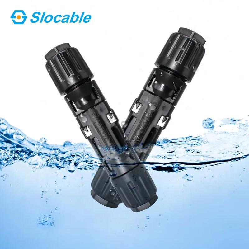 Slocable TUV approved Solar PV system 40A 50A dc solar connector for 12awg/10awg/8awg wire