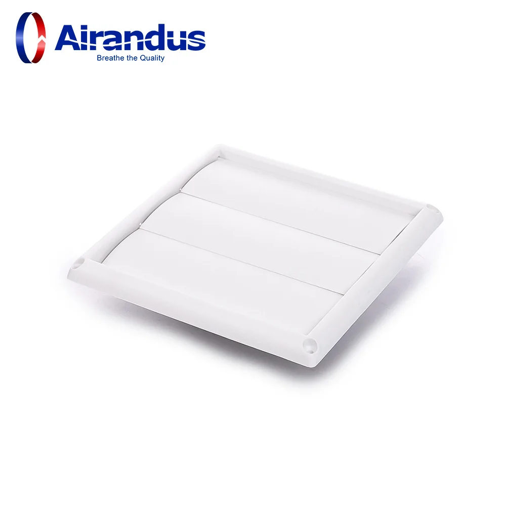 Factory Price Ventilation Fixed Air Vent Cover Louvre Hood Cream Louver Dryer Vent Plastic Vent Louver for HVAC System