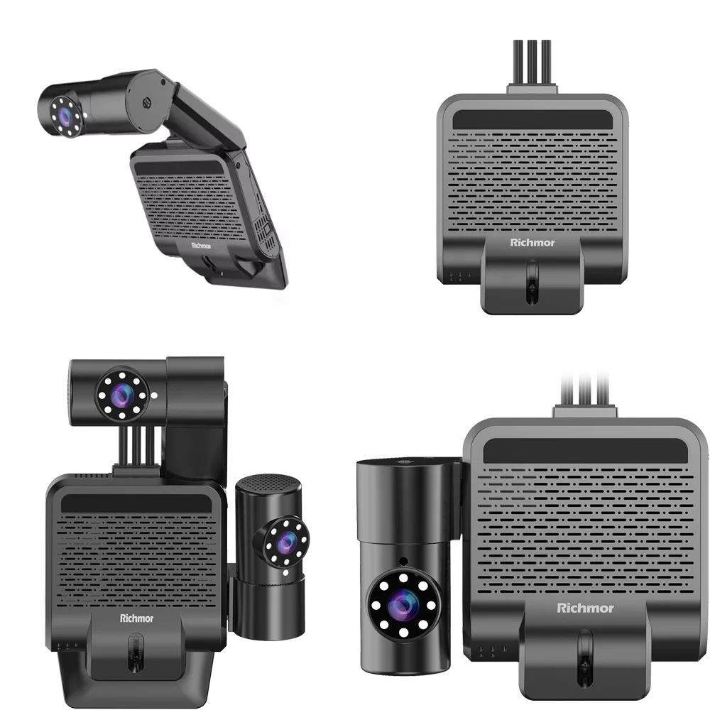 Richmor 5CH 4G Dash Cam Front and Rear Car Dvr with WIFI GPS Support Connect Mobile App And CMSV6 Platform For Live