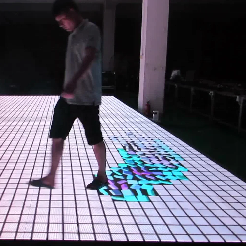 Top venta de alta calidad p6.25 wedding stage DJ interactivo led video pista de baile