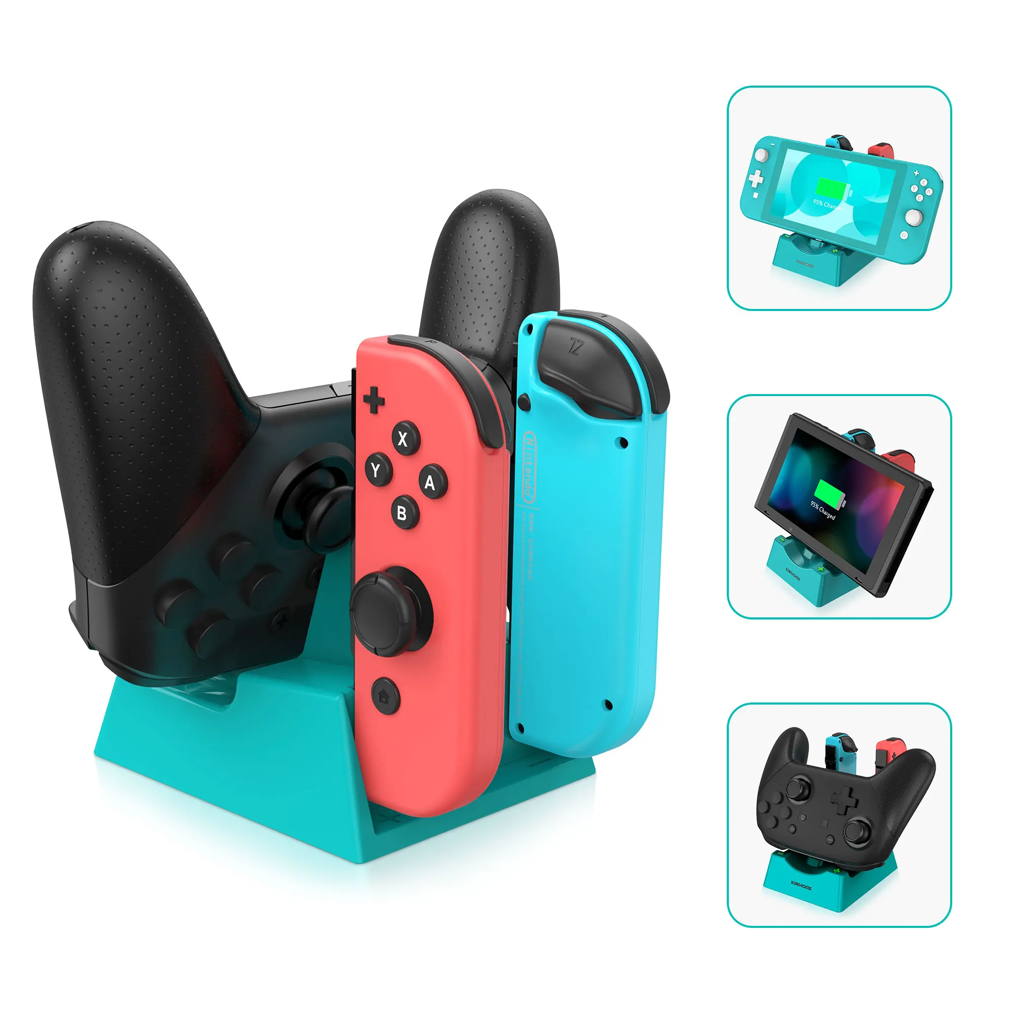 Charging Dock For Nintendo Switch and Switch Lite With Joy-con and Pro Controller Charging Indicator