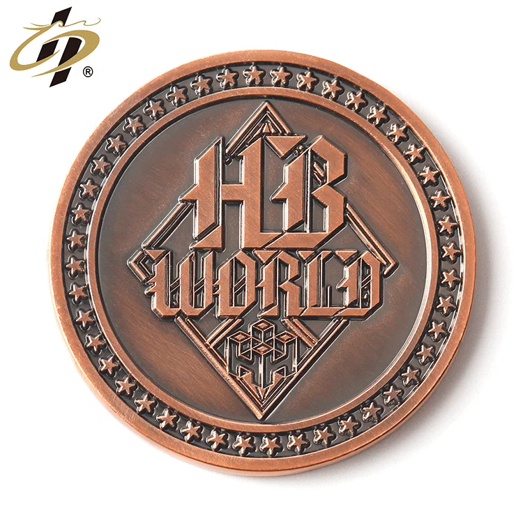 Shaunghua Made 3D Bronze Coin Customize Engraved Double Sided Metal Medal Custom Souvenir coins Antique copper challenge coin