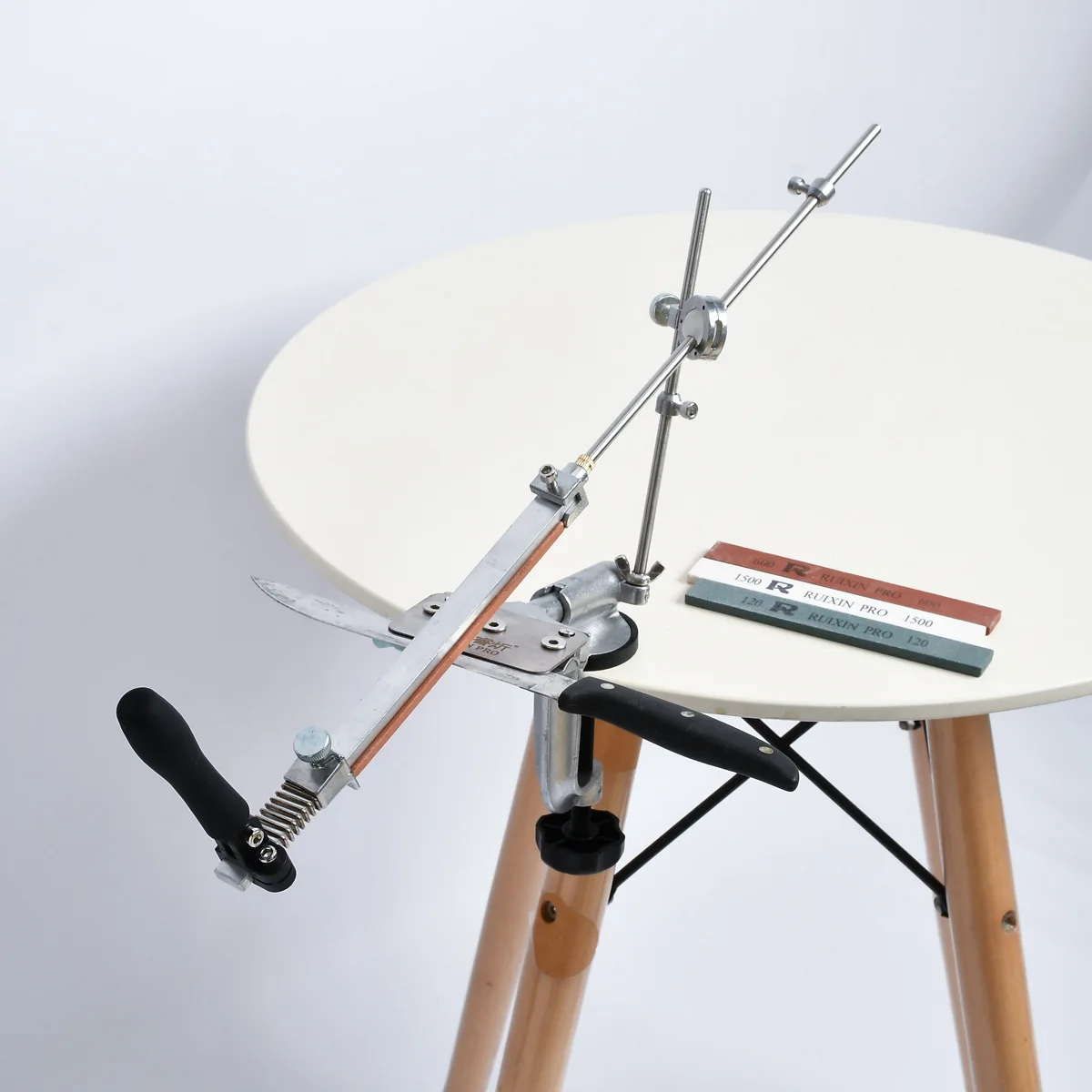 High quality RX-008 Fix Angle Adjustable Knife Sharpener with 6 whetstone for Kitchen