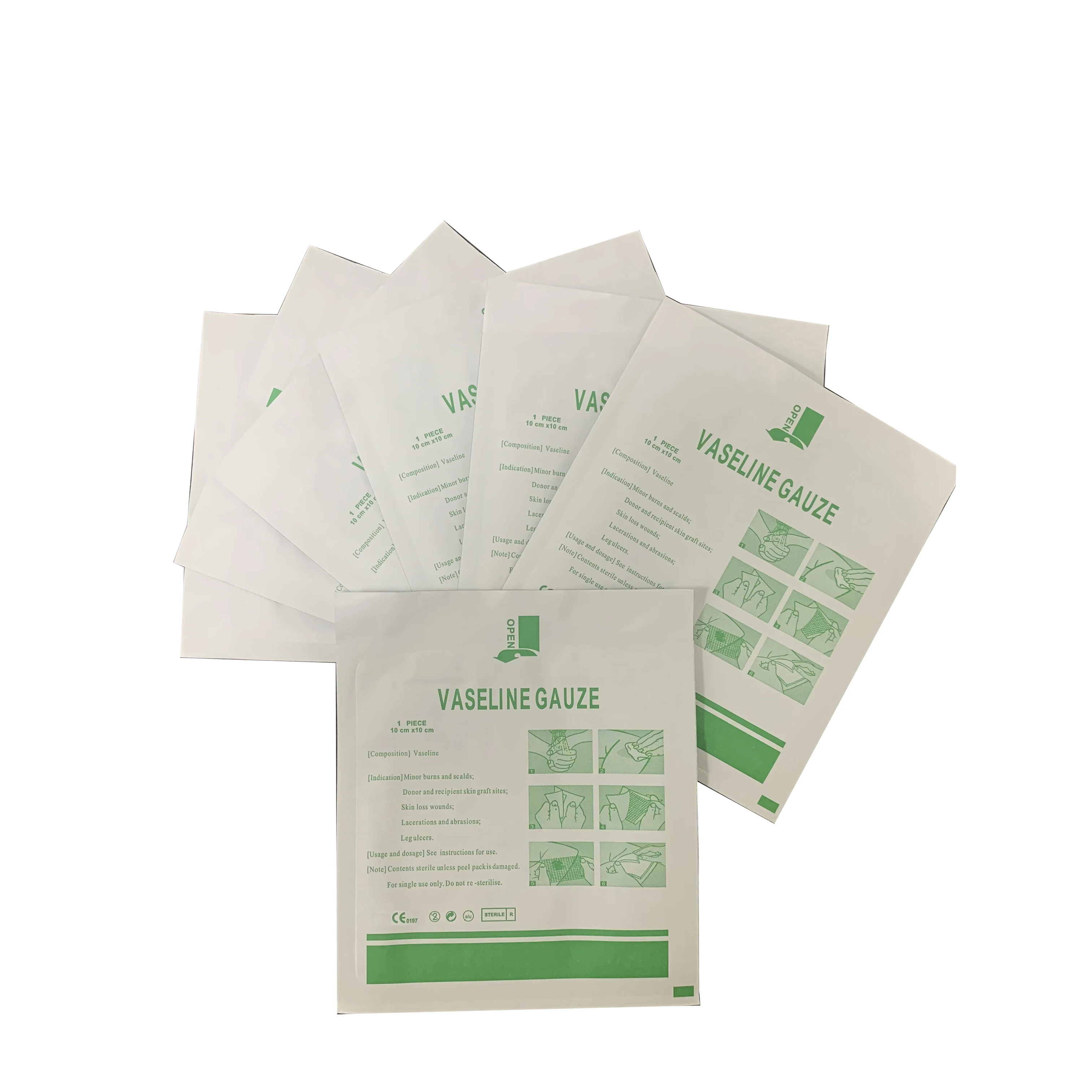 Medical Sterile Gauze Wound Dressing Paraffin Gauze Swab Paraffin Gauze Compress Swab for Hospital