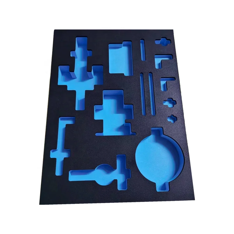 Customized Black high density EVA sponge foam inlay die cut foam inserts for tool box