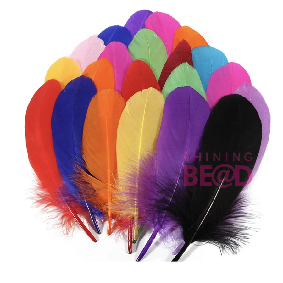 Whole sale dye color goose feather 15-20cm party costume decoration for carnival