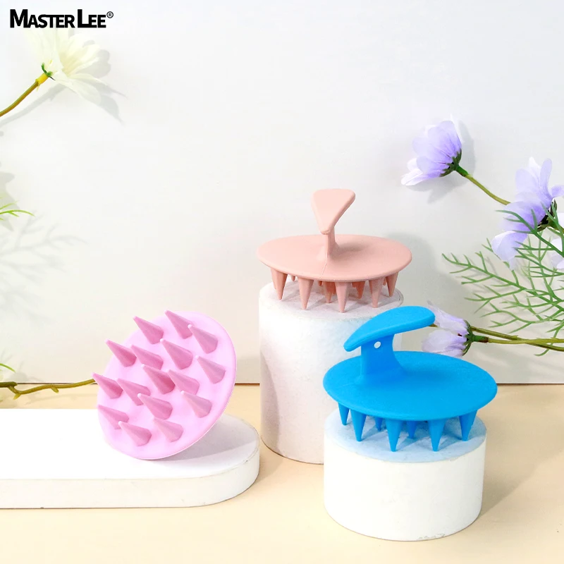Masterlee Wholesale  One-Piece Silicone Hair Scalp Brush Soft Scalp Massage Men Women Shampoo Brush