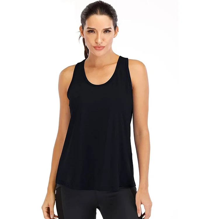 Wholesale Custom Gym Workout Women Breathable Sports Yoga Fitness Athletic White Basic Tank Tops
