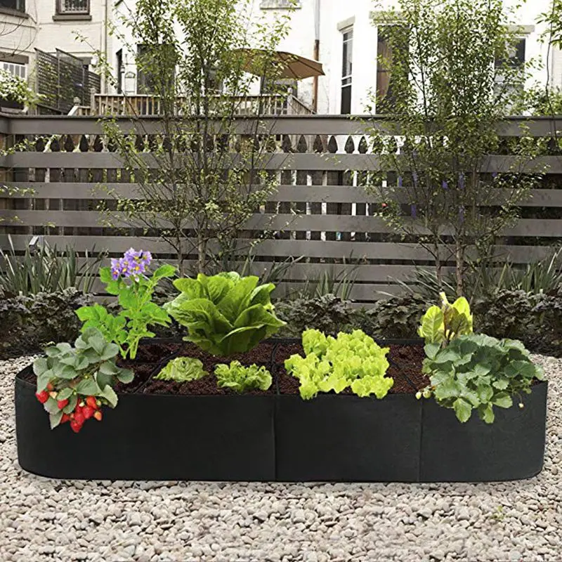 Non woven 5 7 10 30 45 50 100 200 Gallon Garden Nursery Fabric Pot black felt nursery pots garden seed plant big gal grow bags