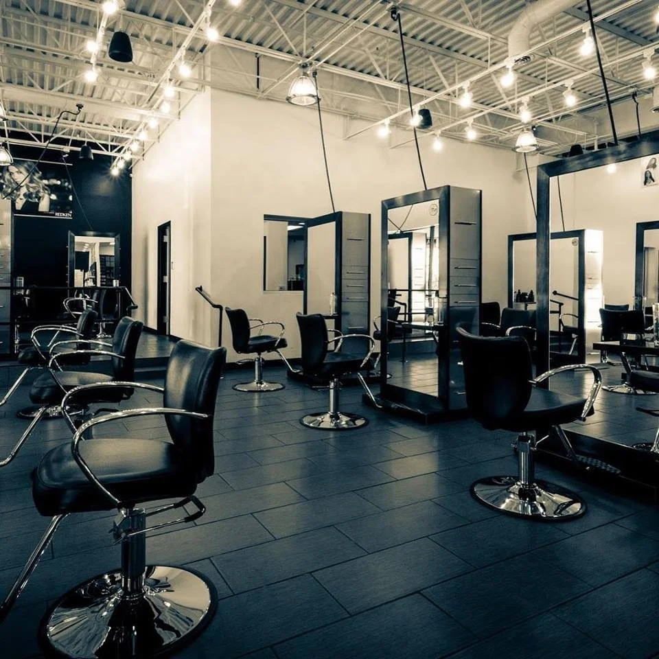 classic french style stainless steel barber mirror station