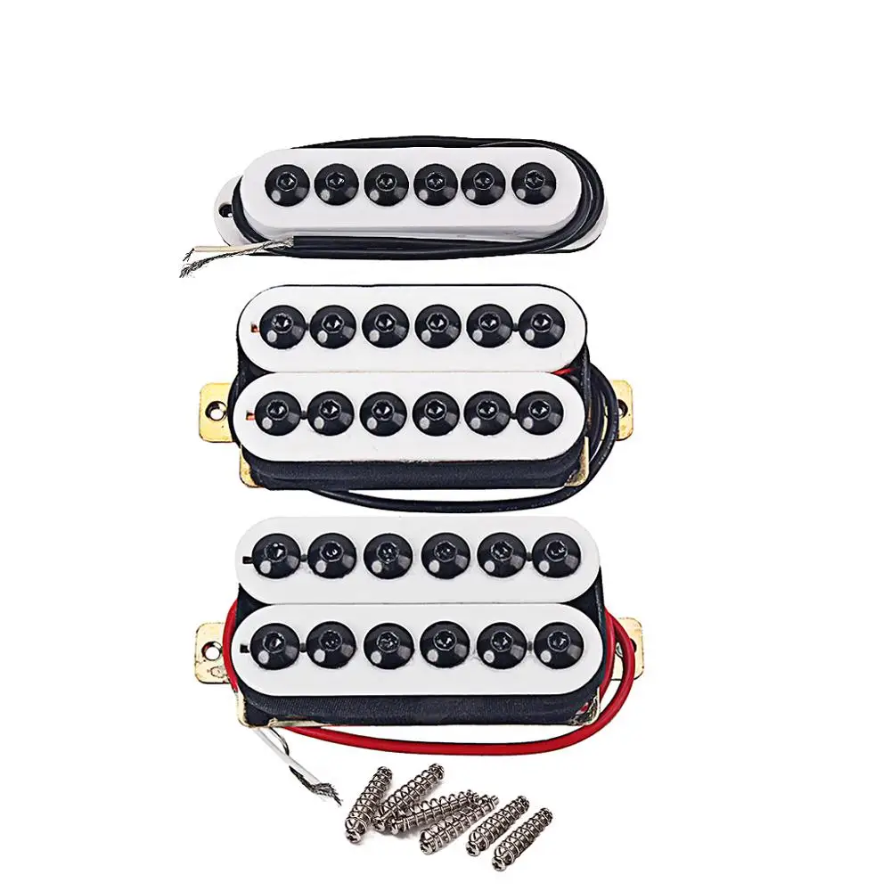 GMC11A  one Set Bridge Neck Invader Style White Guitar Humbucker Pickup