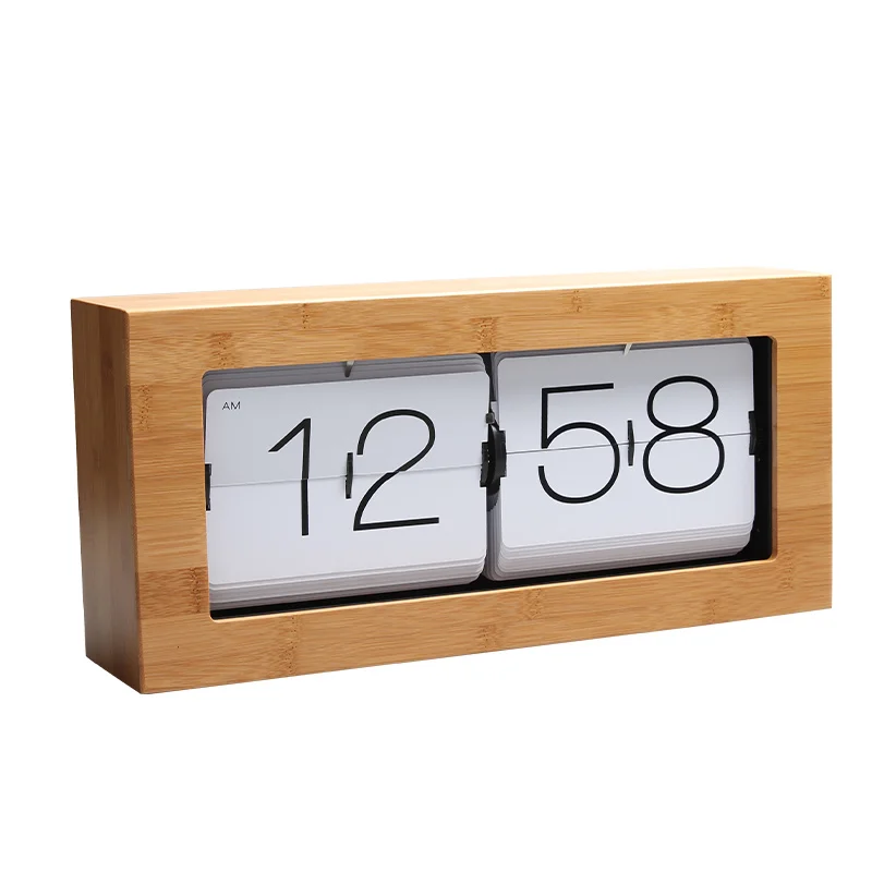 Gift Wholesale Amazon Hot Sale Flip Clock Fashion Home Preferred High-end Large Box Digital Flip Clock for Wall Decor