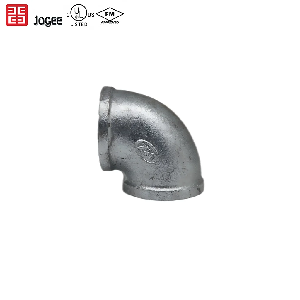 High Quality Custom 90° Threaded Galvanized Elbow Durable Pipe Fittings Plumbing Applications Stainless Steel Material Head