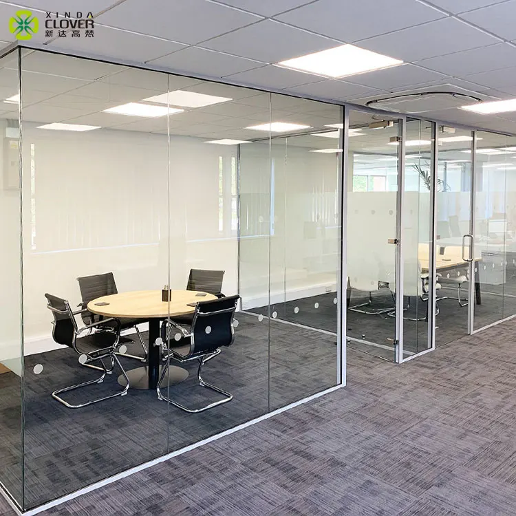 Demountable aluminium profile office glass walls partitions