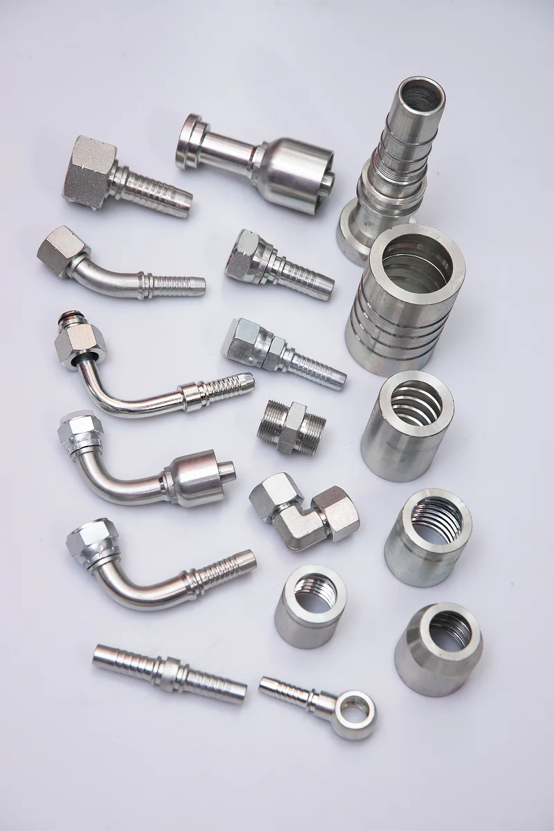 Hydraulic Crimp Hose Endings with Union Connection Square Head Nipple Model Made of Steel and Stainless Steel Casting Technique