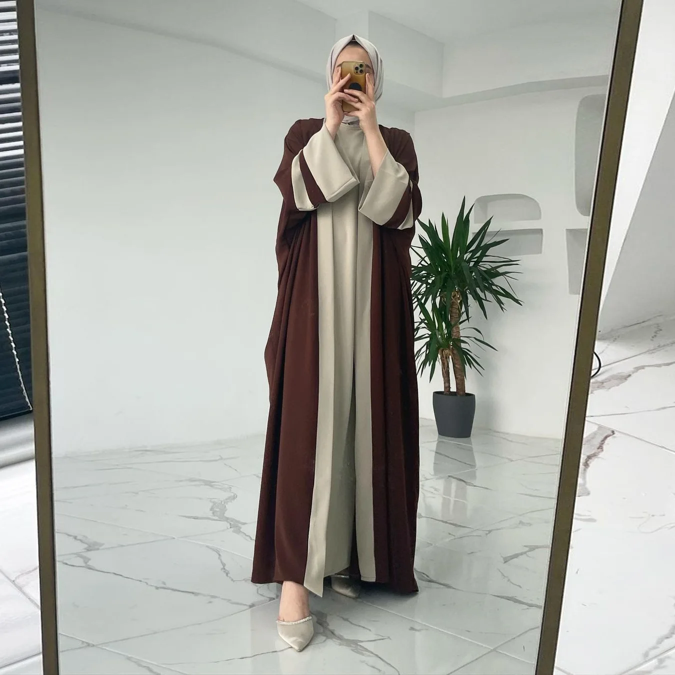 Оптовая продажа модель eid Абайи для открытой черной льняной одежды роскошный новый женский халат 2024 женское мусульманское платье комплект из