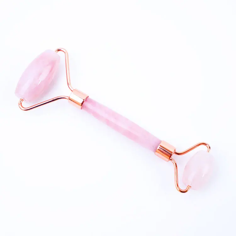 best 3d jade beauty rose pink quartz mini massage stone face roller