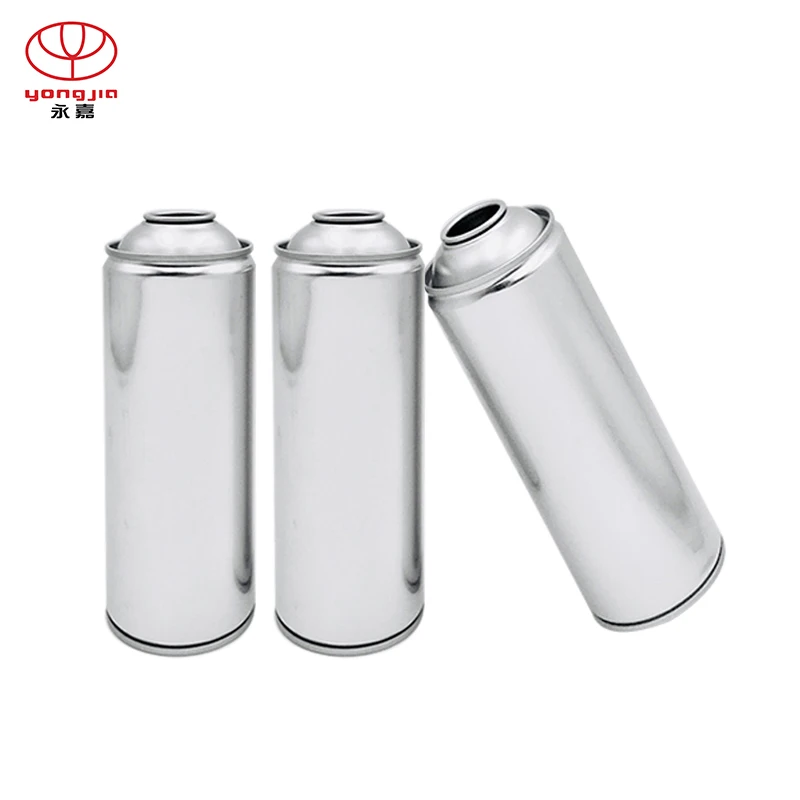 Diameter 52mm or 65mm empty metal cans clear lacquer necked-in empty tinplate can