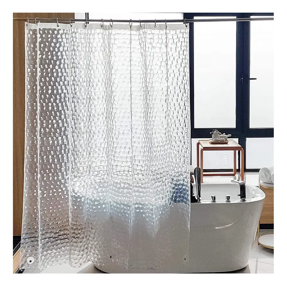 Thickened waterproof clear bathroom Shower Curtain Liner 72 x 72 PEVA Heavy Duty waterproof Shower Curtain liner
