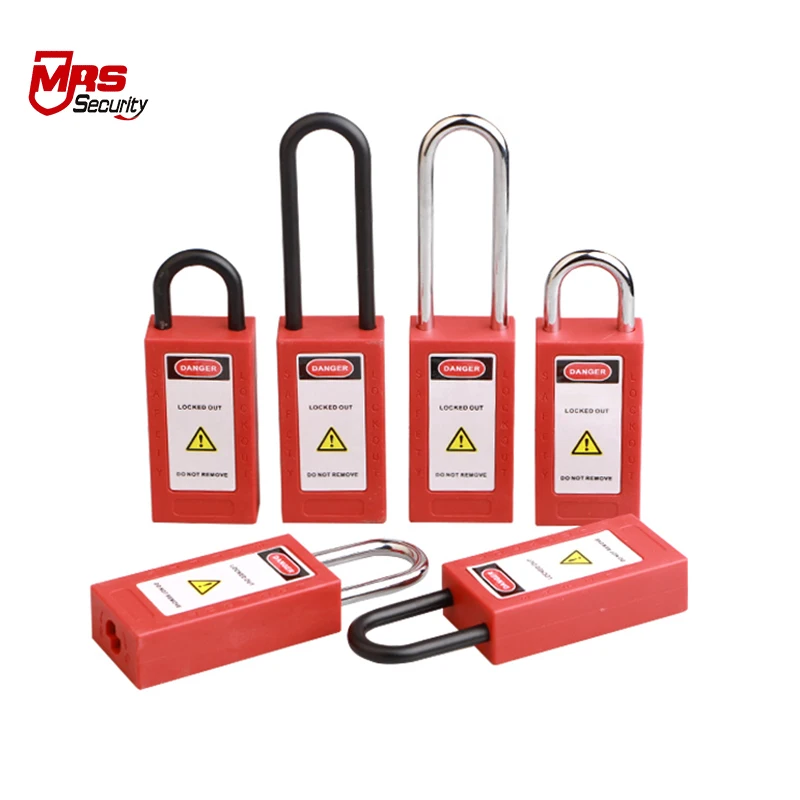 Best quality padlocks tagout insulation lock out padlock 25mm 38mm 76mm length steel shackle safety loto padlock