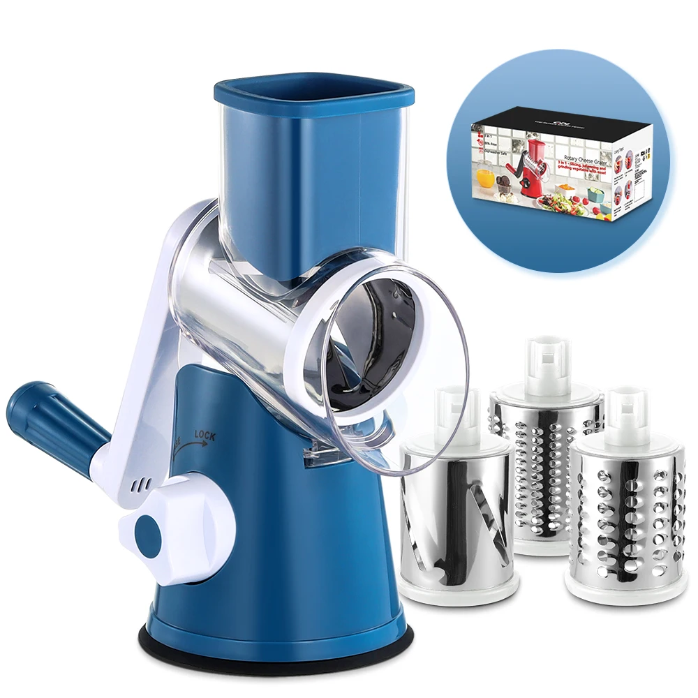 Multi Propose Manual Potato Grater Machine Rotary Vegetable Cheese Nut Grater Hand Grater for Kitchen Fruit & Vegetable Tools