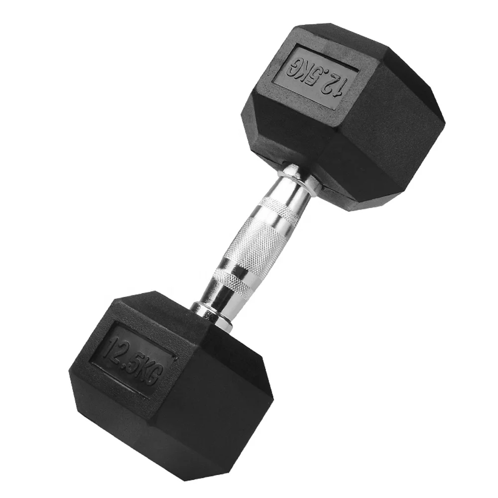 
Weight Lifting Rubber Coated Hammer Strength Hex Dumbbell 