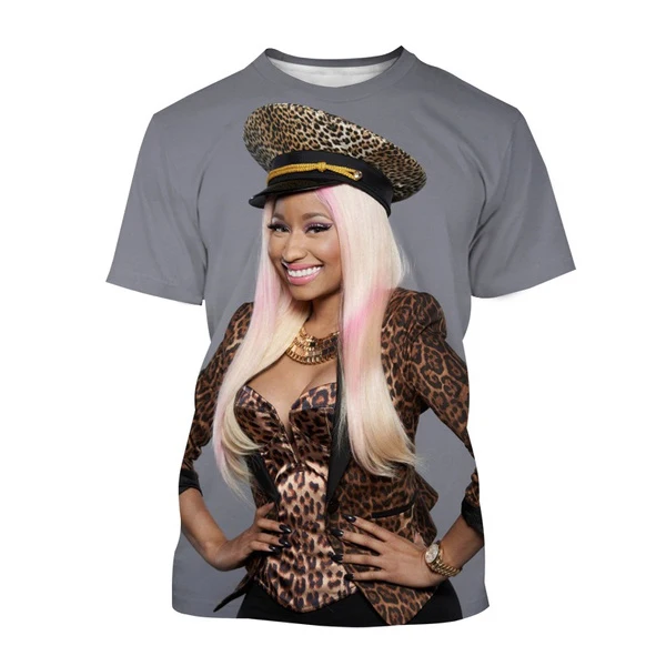 New Sexy Summer Singer Nicki Minaj Printed For Fashion Casual 3D Printing Shirt From Men Women Crew Neck Tops T-Shirts