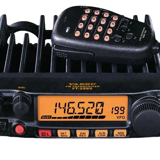 
 YAESU FT-2980R 80 Вт сверхмощный 144 МГц FM трансивер Walkie Talkie двухстороннее радио  
