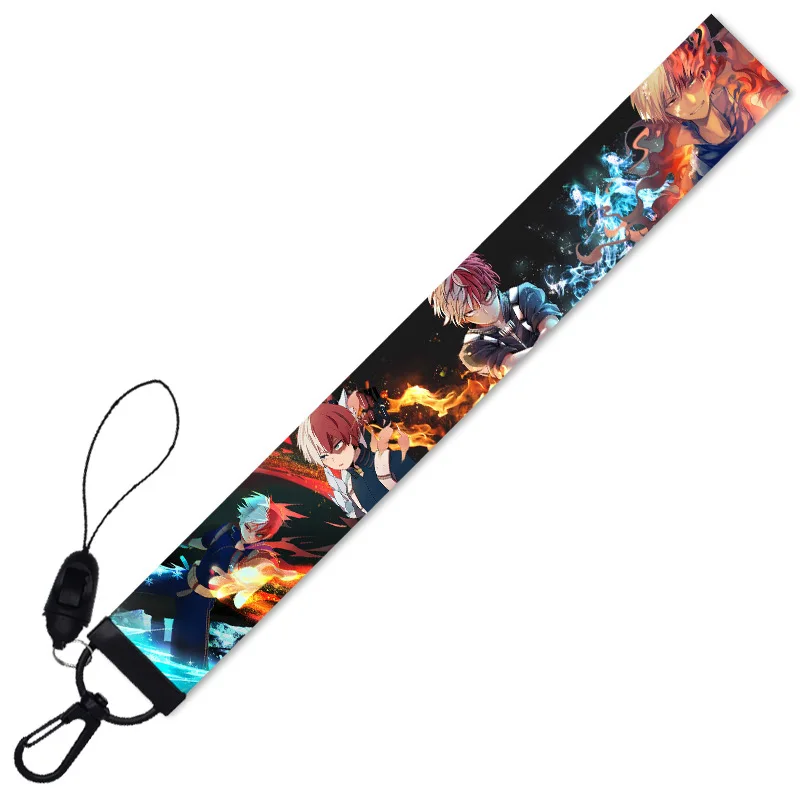 Anime My Hero College Cartoon Phone Rope Lanyard For Keys ID Badge Holders Neck Straps With Keyring