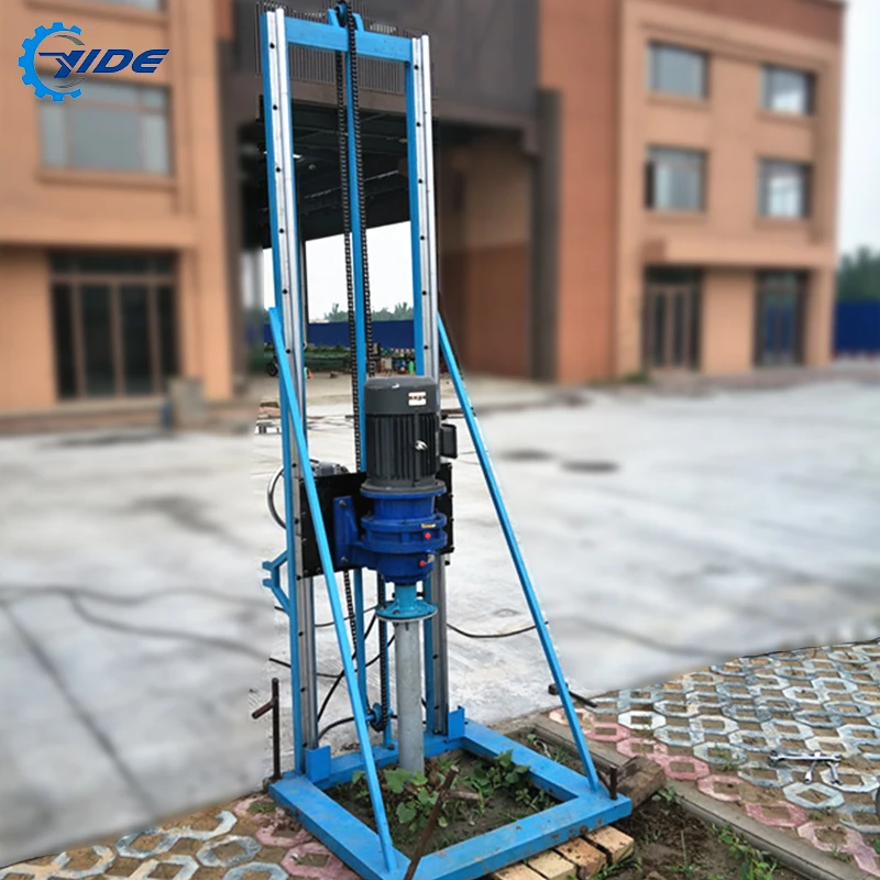 Electrical motor-driven 2.2m depth Solar photovoltaic spiral screw piles drilling machine