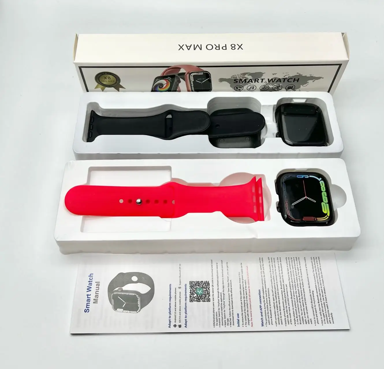 2022 X8 pro max with magnetic charging rotate button 1.75 inch largescreen waterproof IP67 Pro plus Reloj smart watch ultra8