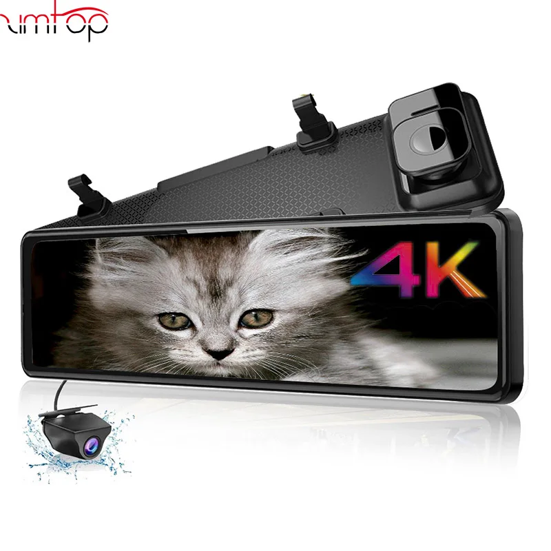 Zimtop 4K Hisilicon 3559  IMX 415 Car DVR  Super Night Vision  Rearview Mirror Dash cam