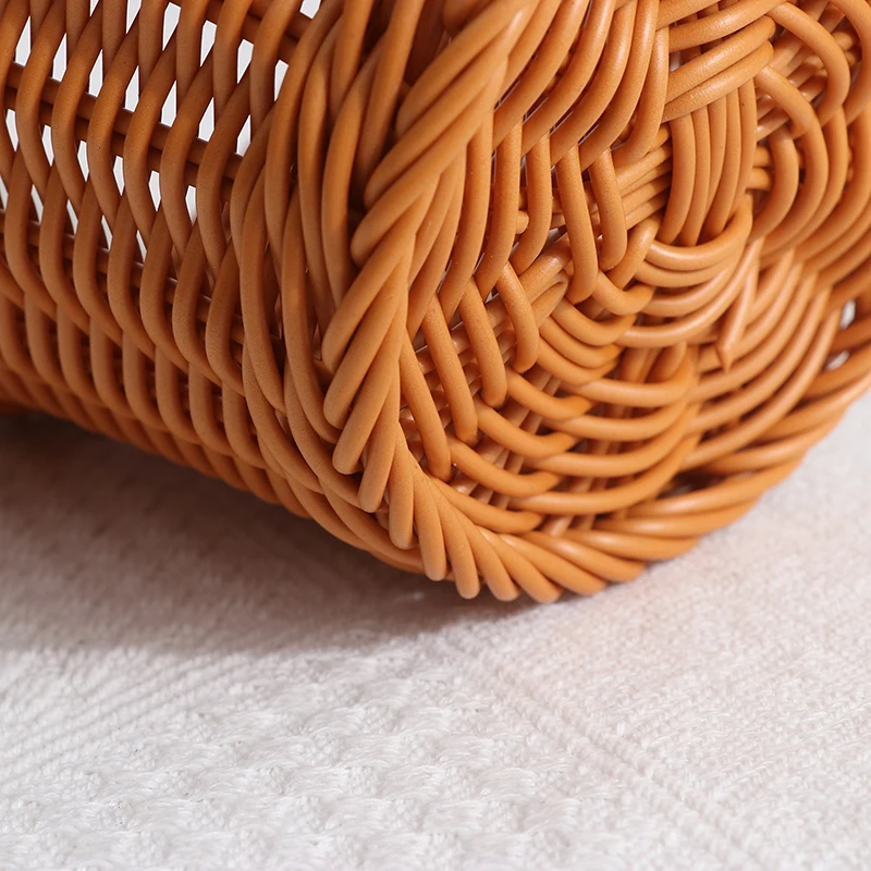 Wholesale garden small baskets plastic rattan bathroom storage basket hanging fruit basket