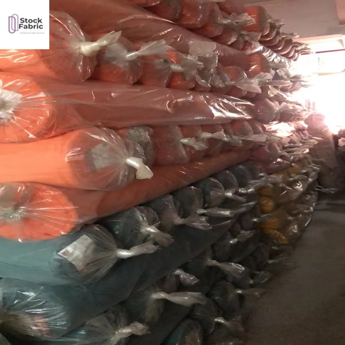 Hot selling knitted CVC french terry batch solid stocklot fabric in Shaoxing textile in China