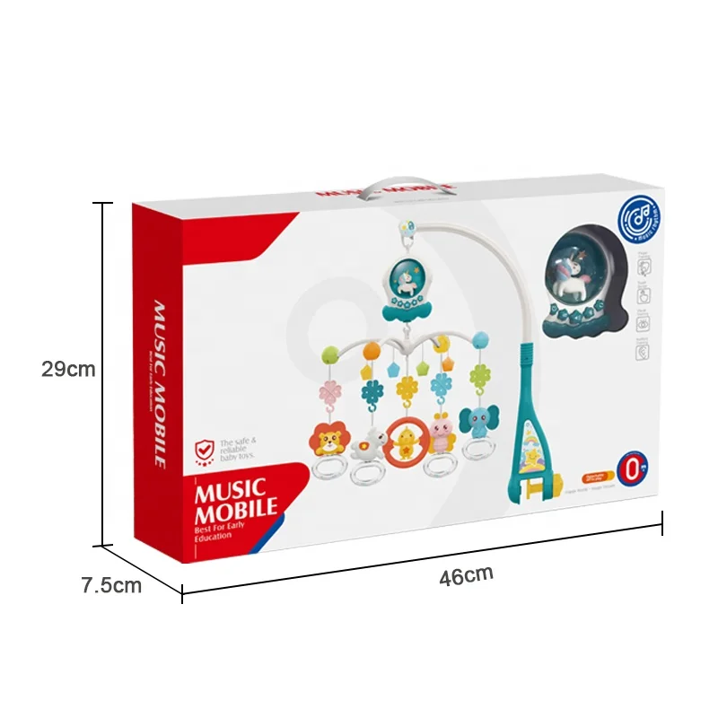 Детский подвесной мобиль с дистанционным управлением, музыкальный комплект для детской кроватки