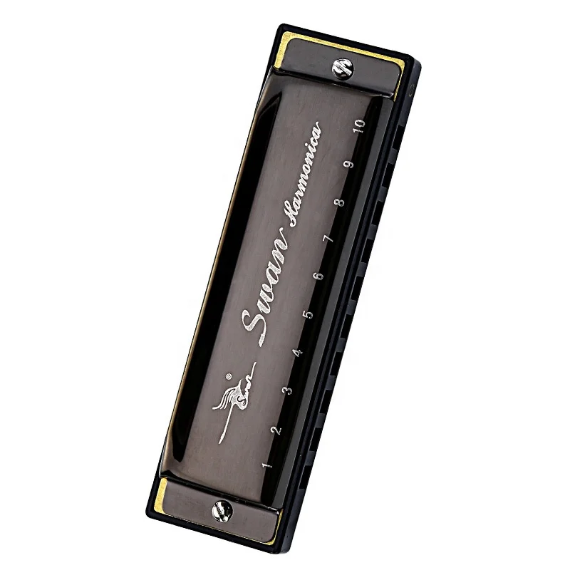 2022  Swan blues 10-hole harmonica C key beginner students 10-hole entry violin