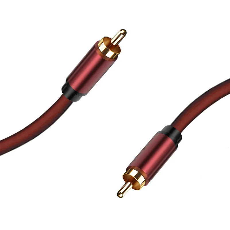 Manufacturers Wholesale 24k Gold Plated Rca Plug To Rca Plug Audio Video Cable Rca Audio Connectors Cable