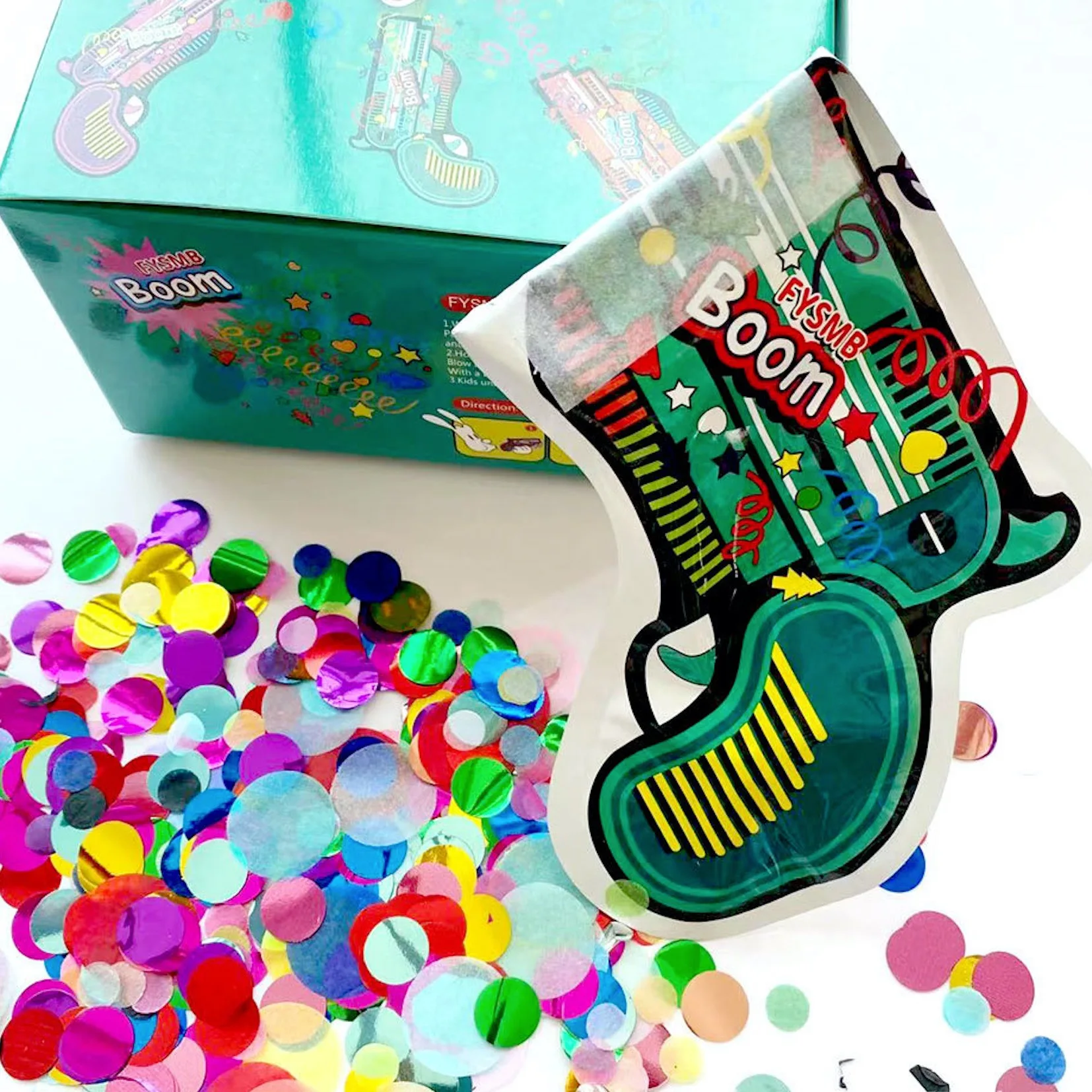 New Design Wedding Baby Shower Party Handheld Air Inflation Confetti Shooter Happy Confetti Gun