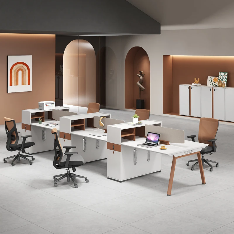 Modern 4 6 Person Office Desks Office Cubicle Workstation Desk Table Open Modular Office Desk Furniture Workstation