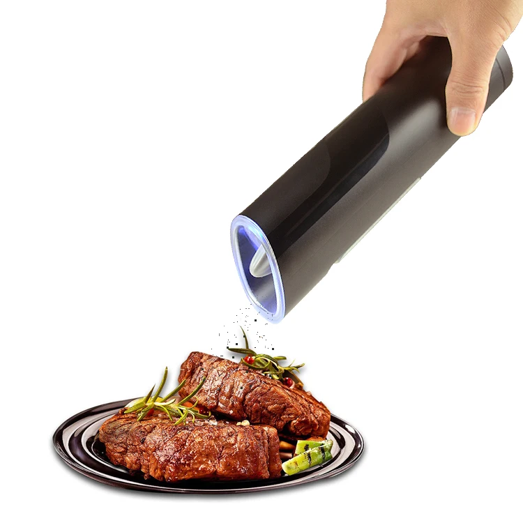 New style gravity pepper mill with LED light salt grinder with ceramic grinding core