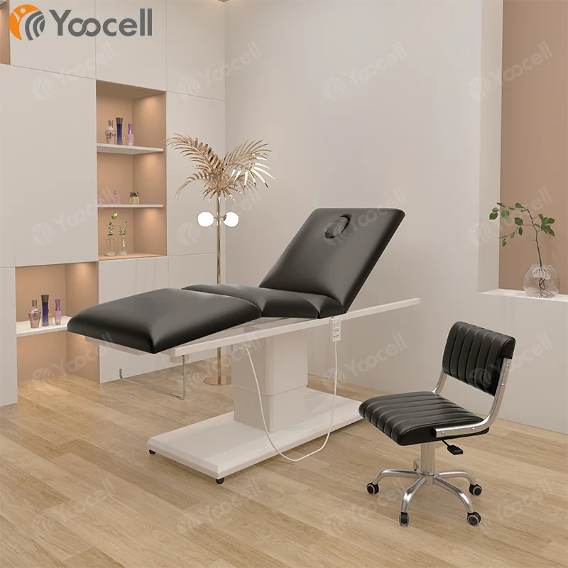 Современная роскошная мебель Yoocell для салона красоты кровать лица с золотым основанием автоматическая массажная электрическая спа 3 двигателями