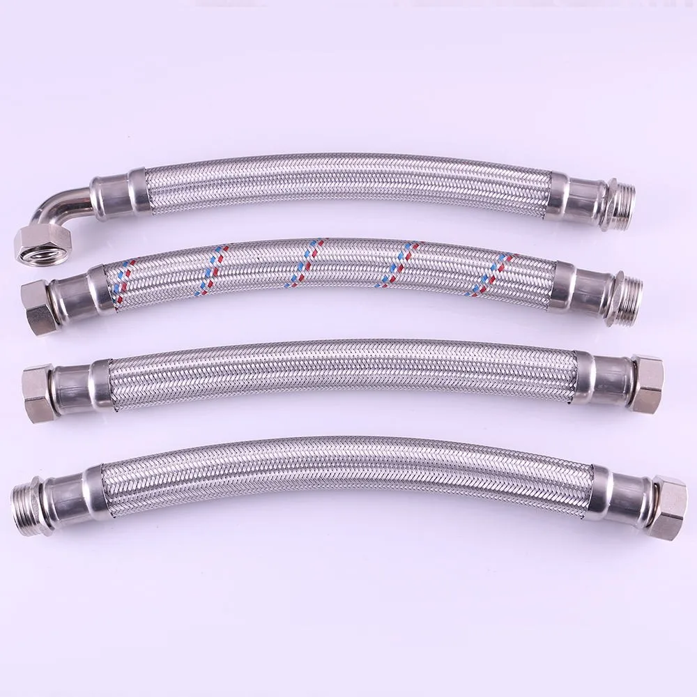 2024 высококачественный шланг для подачи воды с двумя медными фланцевыми концами из 304 нержавеющей стали плетеные бесплатные образцы